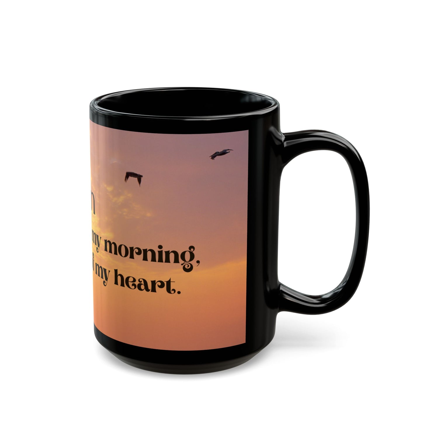 Always Part of My Morning, Always Part of My Heart – Premium Black Memorial Mug
