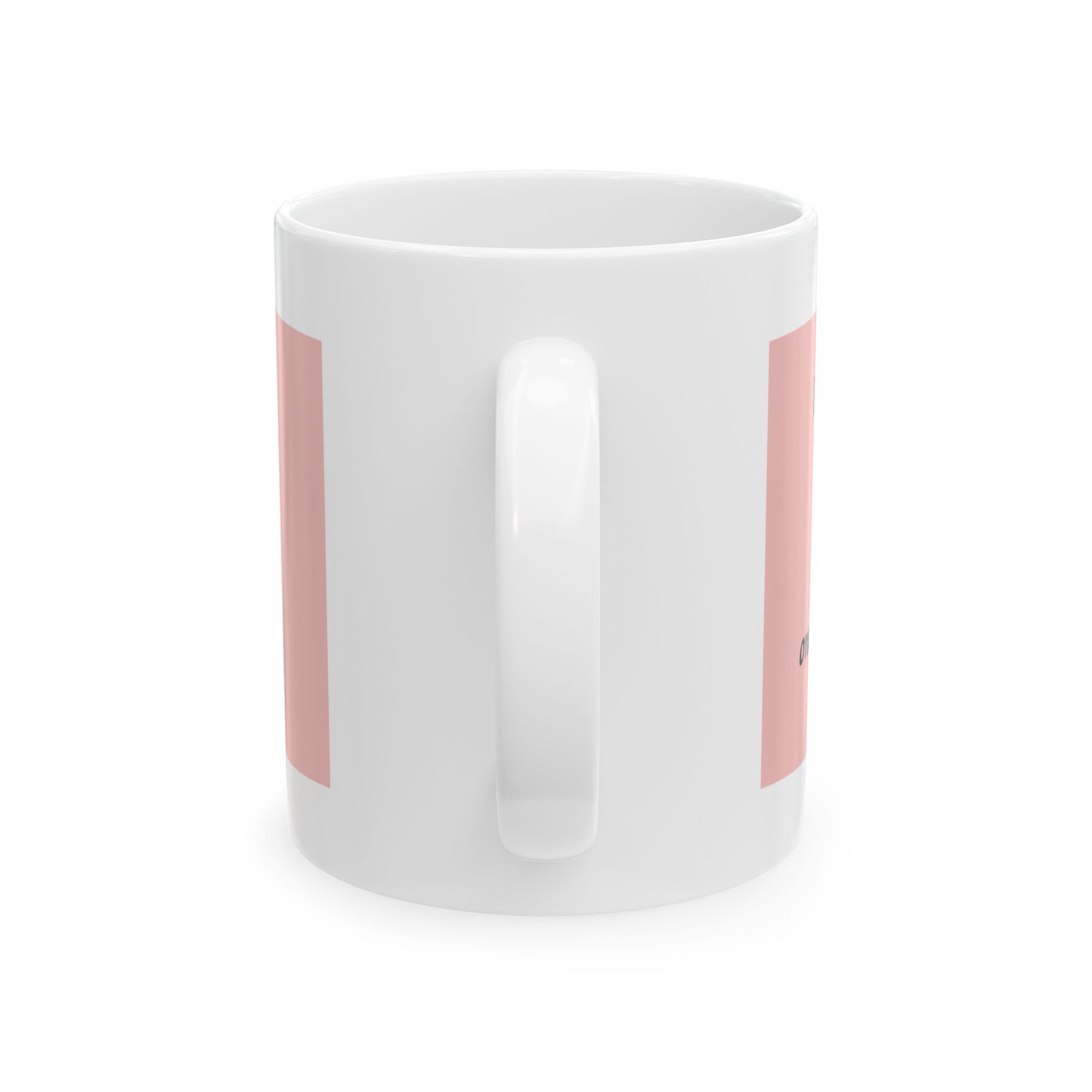 "I Still Pour Two Cups" Memorial Coffee Mug Pink