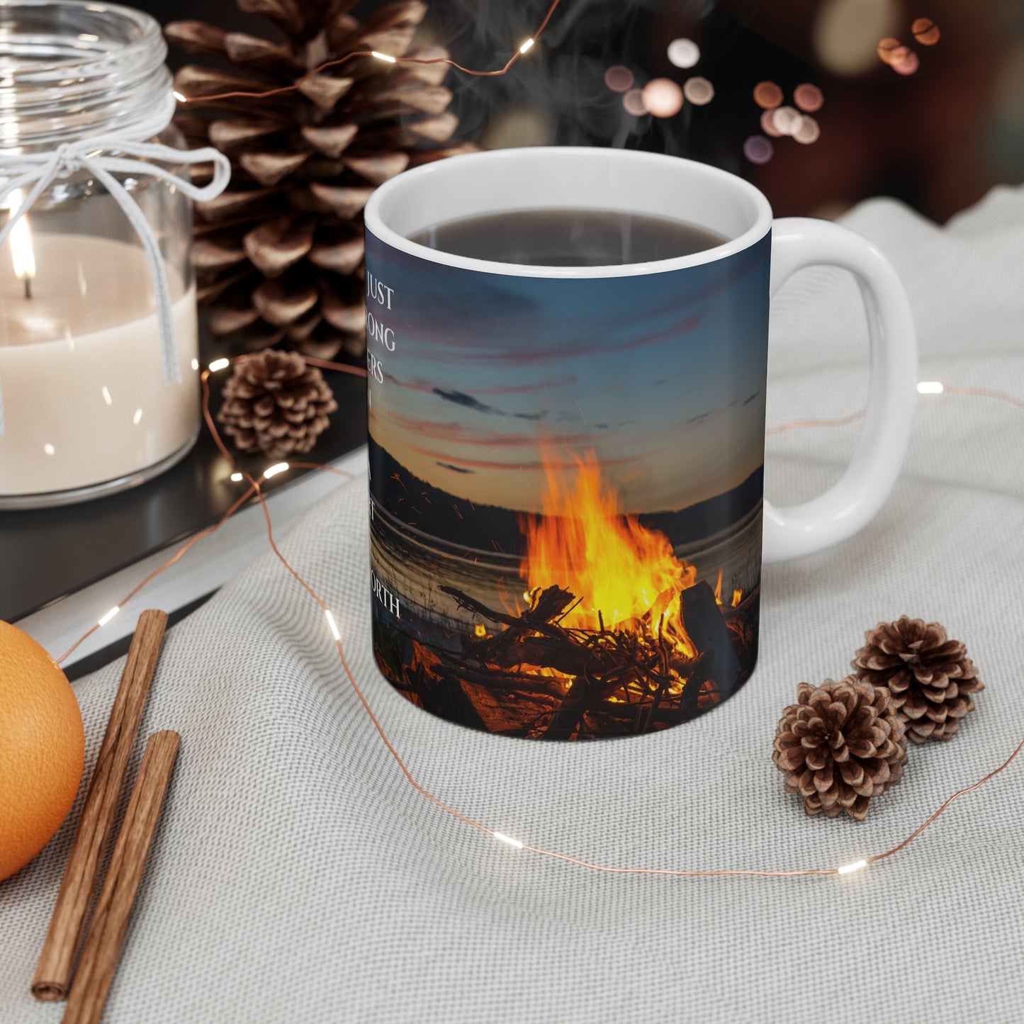 "Rising from the Ashes" Grief Journey Mug bonfire