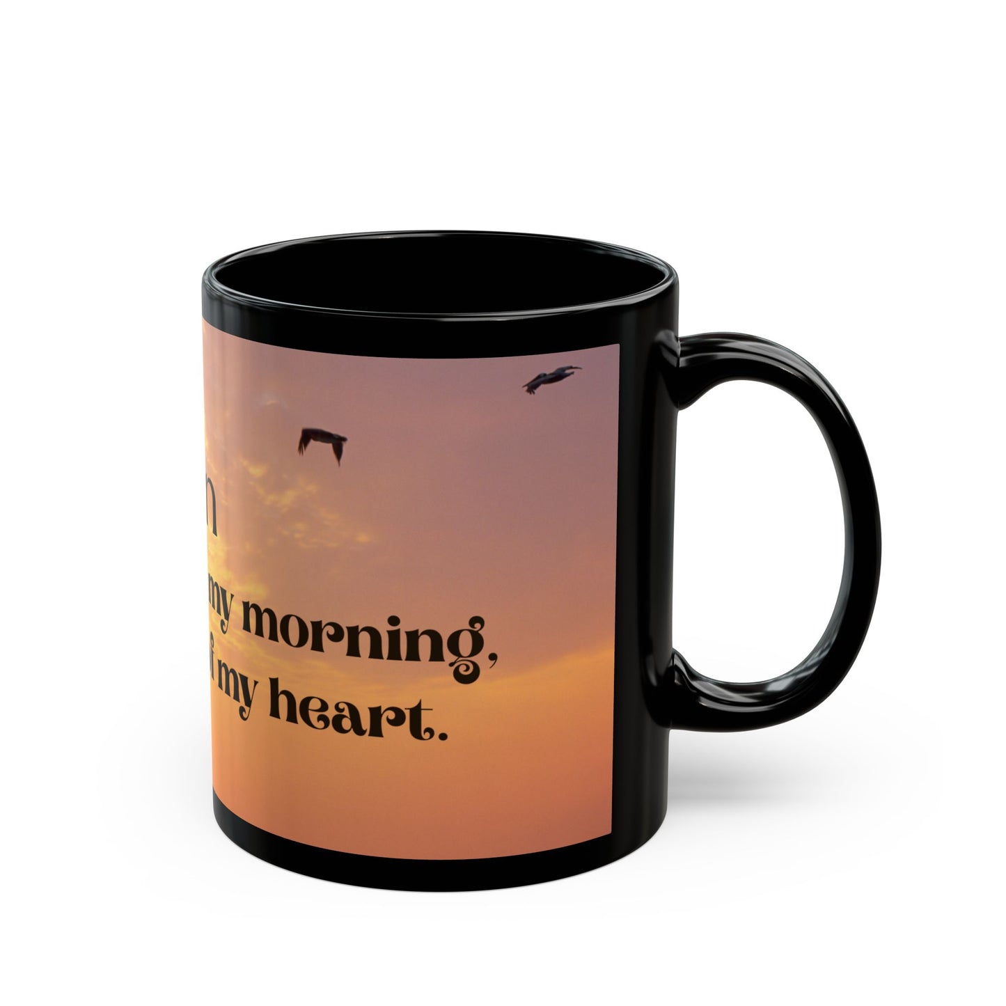 Always Part of My Morning, Always Part of My Heart – Premium Black Memorial Mug