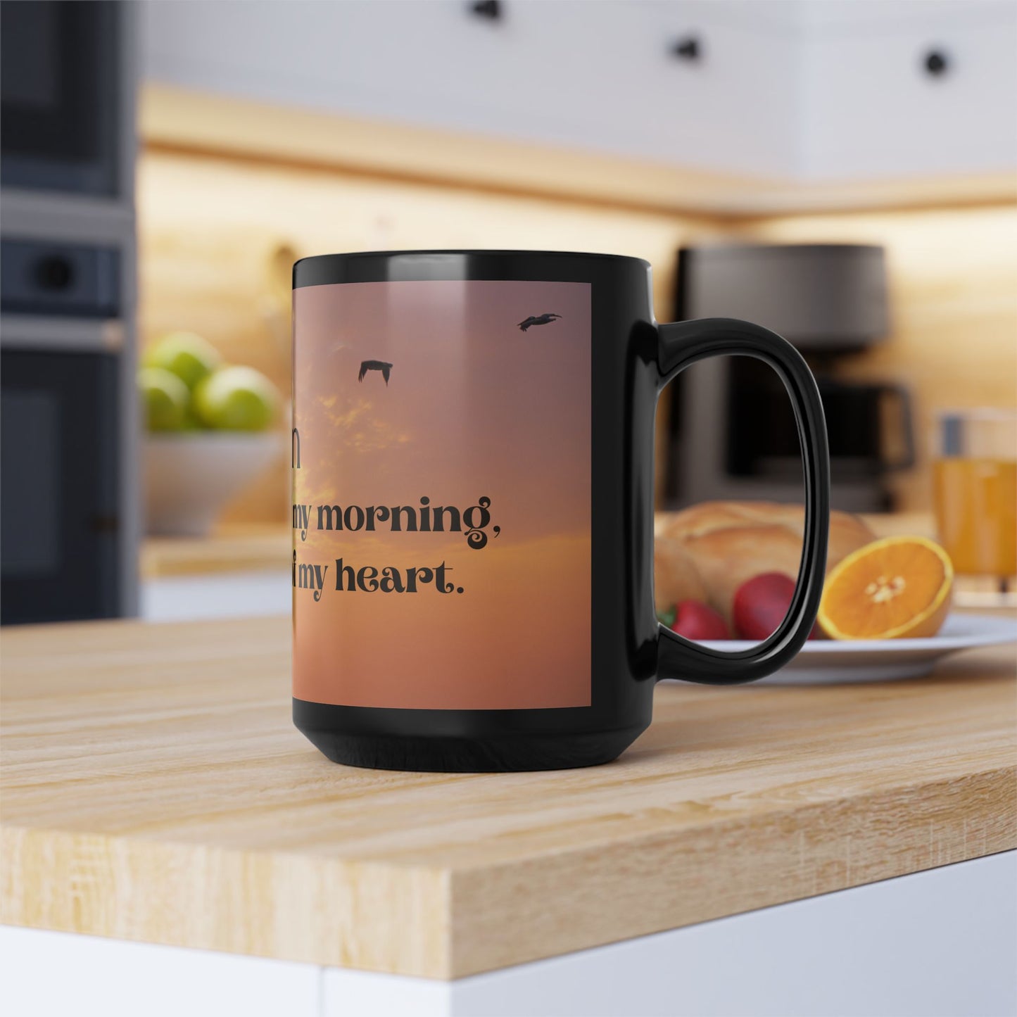 Always Part of My Morning, Always Part of My Heart – Premium Black Memorial Mug