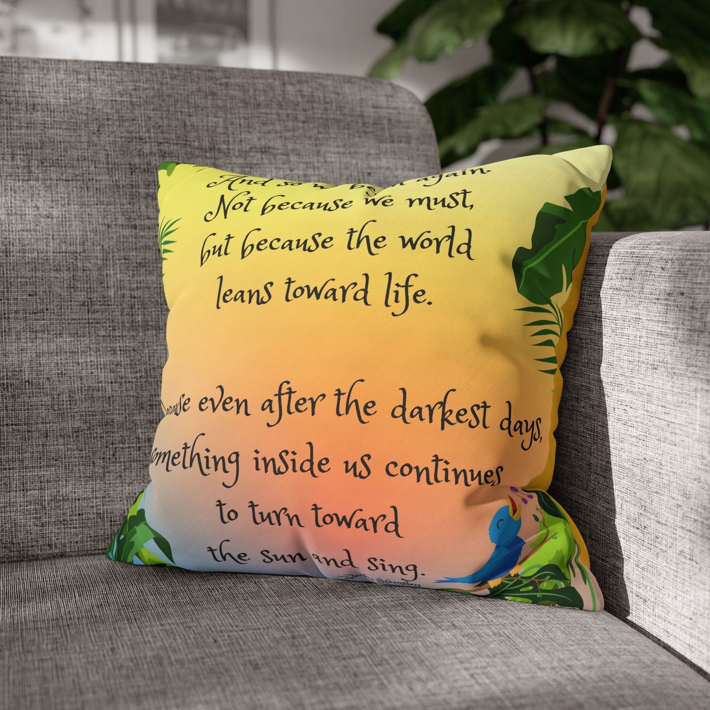 "And So We Begin Again" Grief Support Pillow