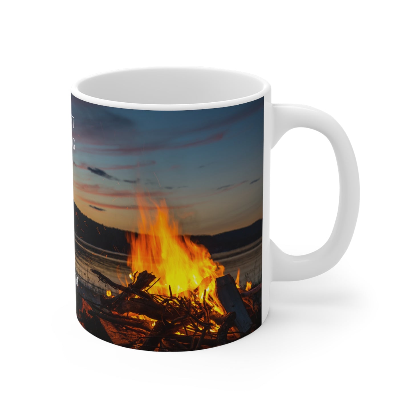 "Rising from the Ashes" Grief Journey Mug bonfire