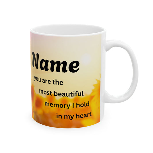 Personalized 'Sunflower Memory' Remembrance Mug 11oz/15oz