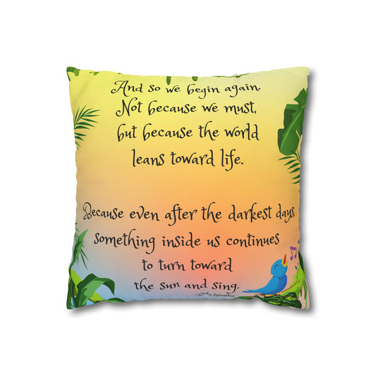 "And So We Begin Again" Grief Support Pillow