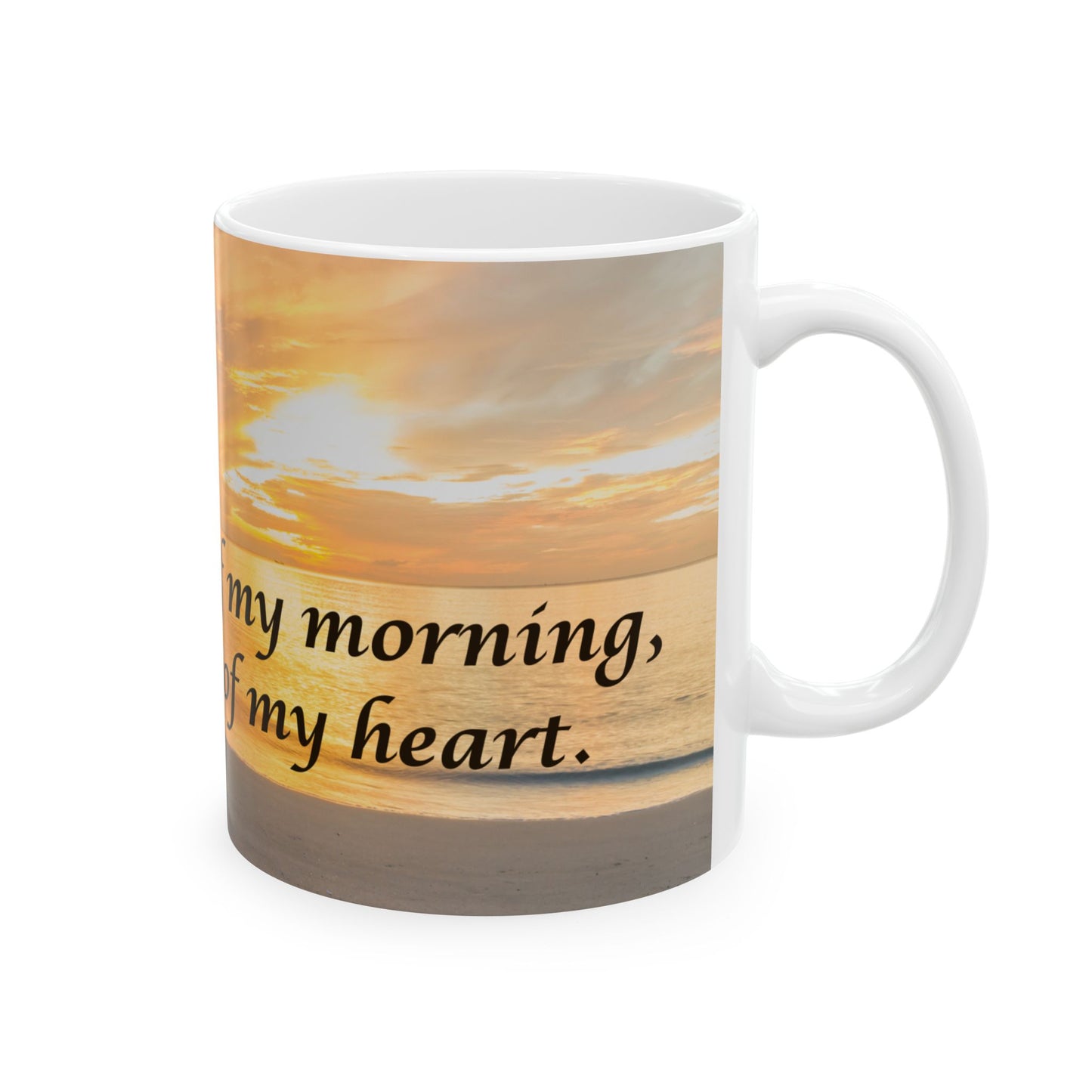 Always Part of My Morning, Always Part of My Heart – Sunrise Beach Memorial Mug