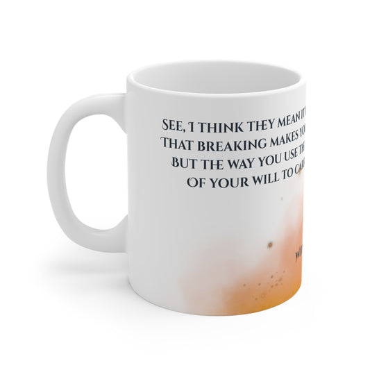"Rising from the Ashes" Grief Journey Mug orange