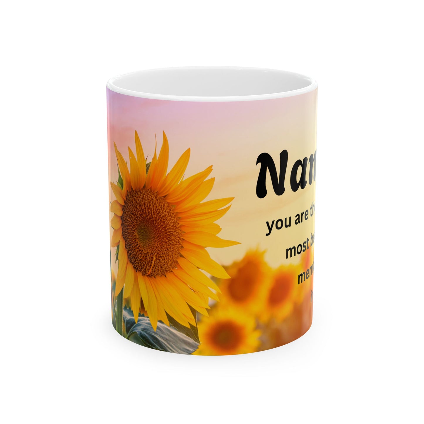 Personalized 'Sunflower Memory' Remembrance Mug 11oz/15oz